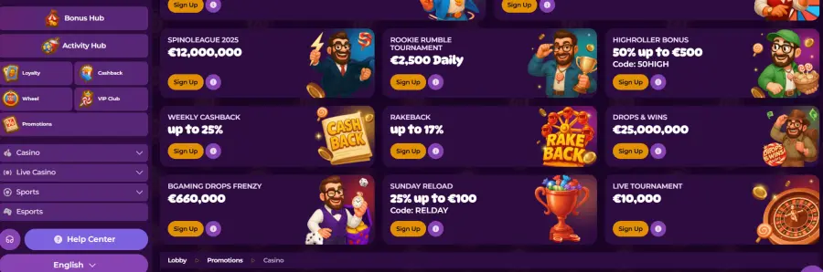Spinania online casino